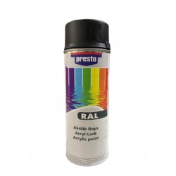 Presto RAL 9005 Parlak Derin Siyah Sprey Boya 400 ml 