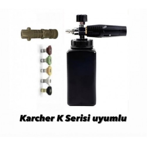 Karcher K Serisi Uyumlu Aparat + 5 Yıkama Nozulları + Foam Lance Köpük Tabancası  ( 7 Parça Ürün ) 