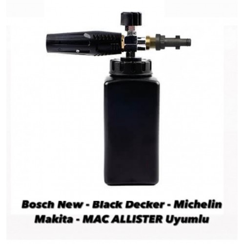                                                                                           Bosch New - Black Decker - Michelin - Makita - MAC ALLISTER - PATRİOT -Stanley AR  - Einhell Basınçlı Yıkama Makinelerine Uyumlu Köpük Yapıcı Aparat ( Foam Lance  ) 