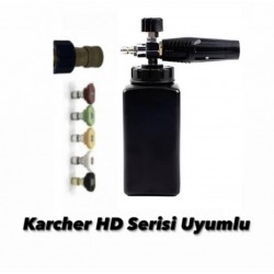 Karcher HD Serisi Uyumlu Aparat + 4 Yıkama Nozulları + Foam Lance Köpük Tabancası Karcher HD Serisi Uyumlu Aparat + 4 Yıkama Nozulları + Foam Lance Köpük Tabancası