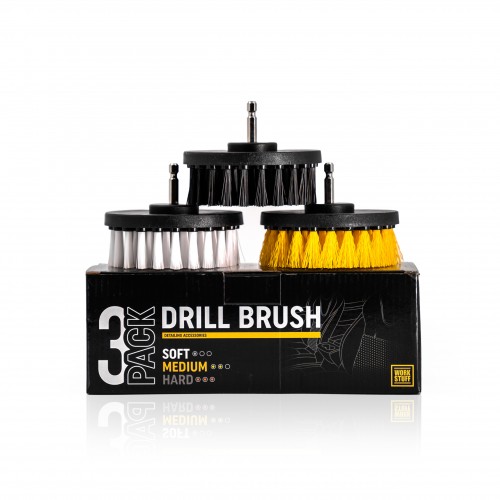              WORK STUFF DRILL BRUSH – Matkap ile kullanılan Detaylı Temizlik Fırçaları – 3’lü Set ( SOFT | MEDIUM | HARD )