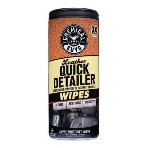 Chemical Guys Leather Quick Detailer Wiper – Deri Temizlik ve Bakım Mendili – Kutu içi Mendil Adeti 30 *