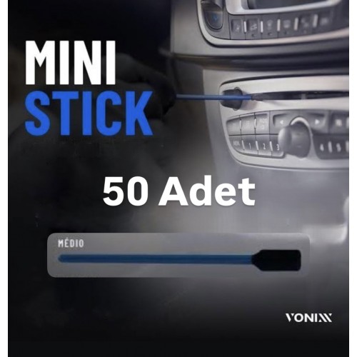               VONİXX TIPO 3 - MEDIO Temizlik ve Detaylandırma için Mini Sünger Uçlu Çubuk Seti – 50 Adet