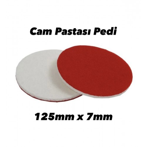 PA GlassCut Ped 125mm – 7mm Destek Tabanlı Agresif Cam Pastası Yün Ped - 1 Adet 