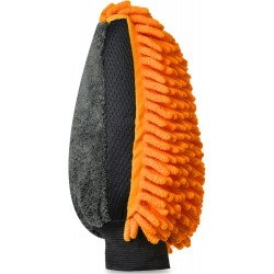 Yumuşak Mikrofiber Çift Taraflı Yıkama Eldiveni, İç kısmı naylonlu ( Elinizin ıslanmaması için )