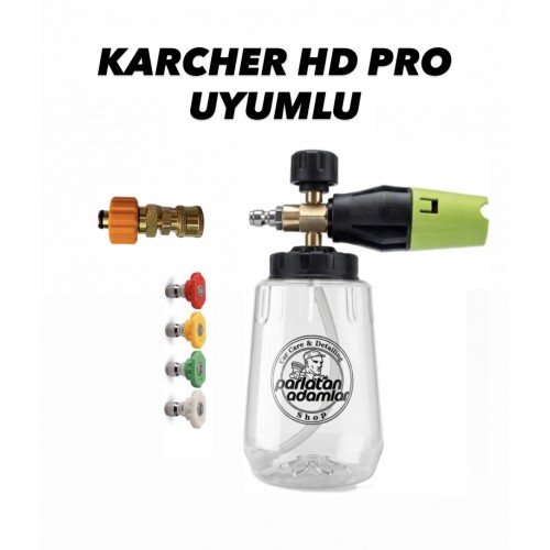 Karcher HD PRO Serisi Uyumlu Hızlı Bağlantı Adaptörü (1/4-inch quick Connect ) + 040 Basınçlı Yıkama Nozzulları – 4 Çeşit + FOAM LANCE Köpük Apartı 