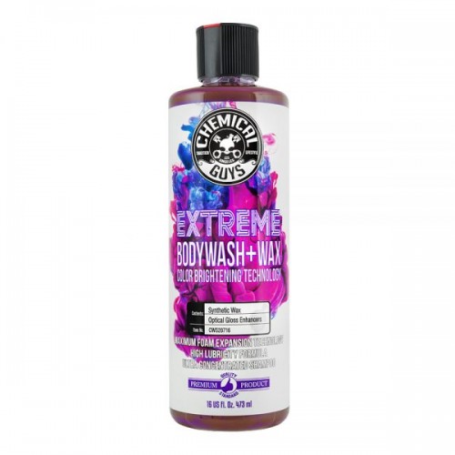 Chemical Guys Extreme BodyWash + Wax - Cila Konsantre (1/128) Şampuan - 473 ml *