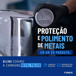   Vonixx Blend Ceramic & Carnauba Metal Polish  – Seramikli ve Carnauba Özlü Metal Temizleme , Parlatma ve Koruma Cilası - 150 ml