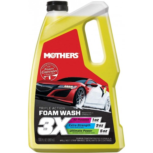 Mothers® 3X Triple Action Foam Wash – Ph Nötr  Konsantre Güçlü Köpüklü Ön Yıkama Şampuan / 2.957 Litre